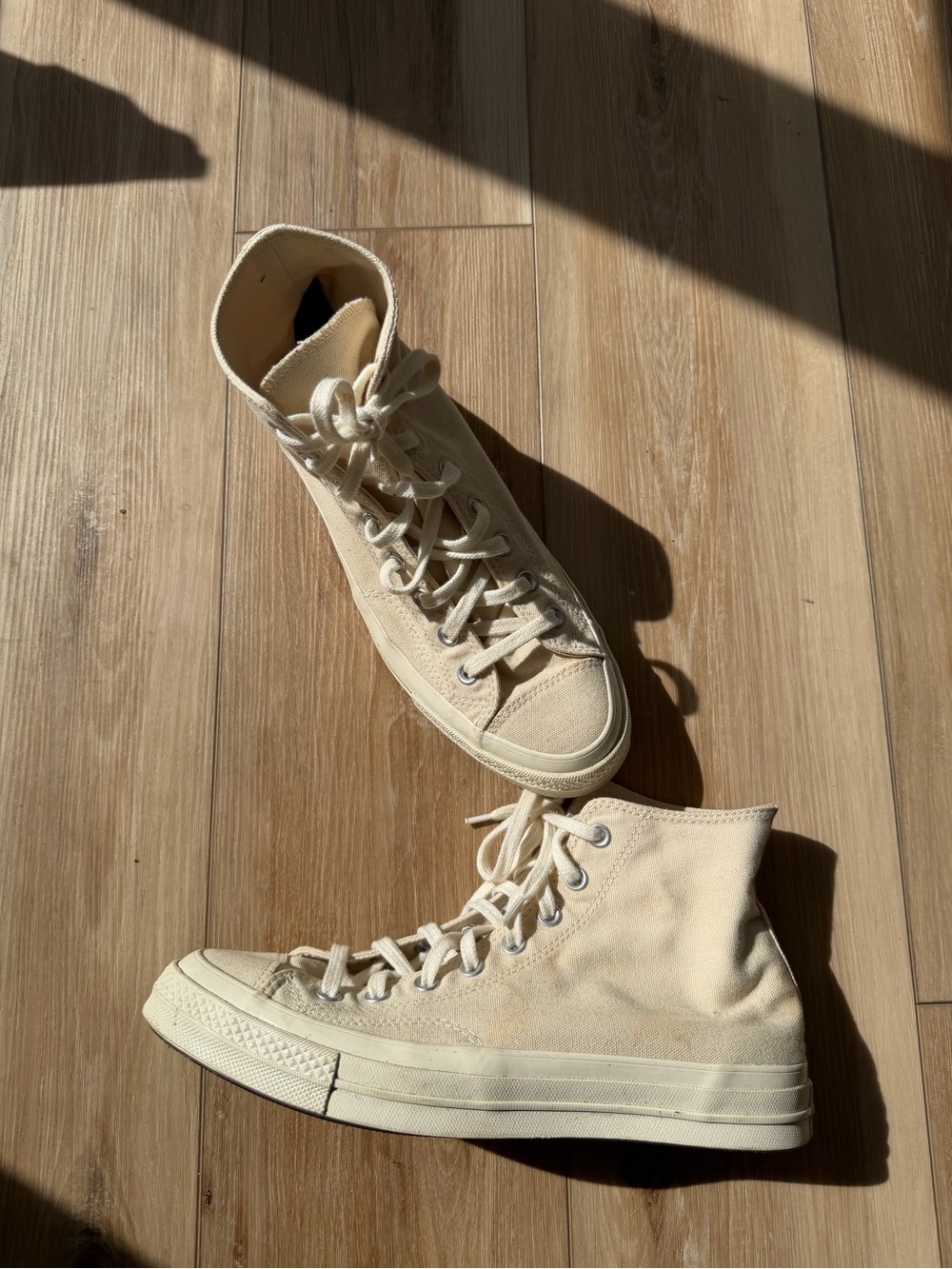 Classic cream High-Top Canvas Sneakers